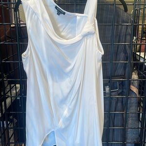Worth Silk satin asymmetrical blouse never worn size 8 .  Great for Layering